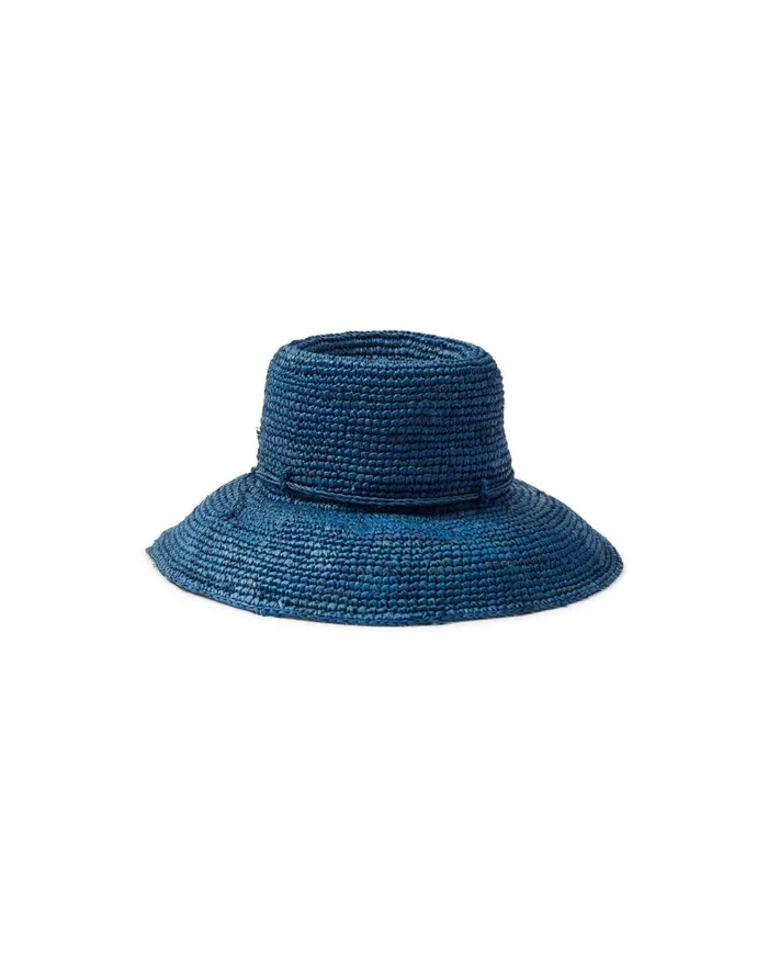 Tommy Bahama Packable Raffia Bucket Hat Deep Water Blue Women Hats and Caps Tommy Bahama Packable Raffia Bucket Hat Deep Water Blue Women Hats and Caps