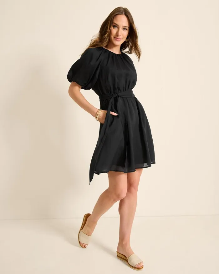 Tommy Bahama Paradise Breeze ElbowSleeve Dress Black Women Dresses