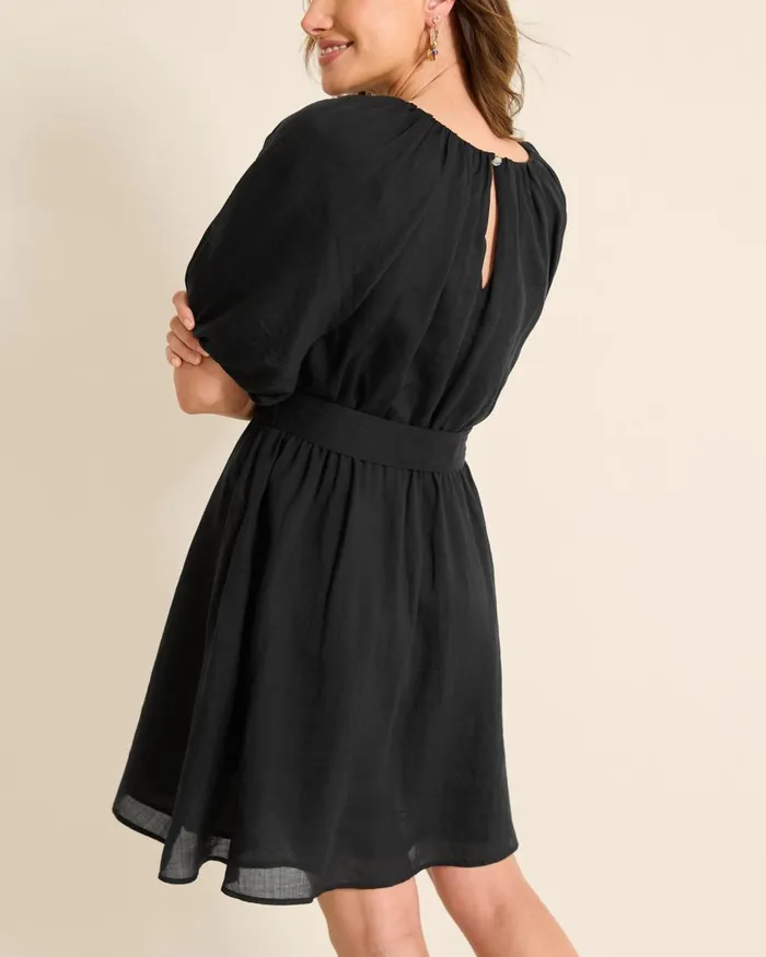 Tommy Bahama Paradise Breeze ElbowSleeve Dress Black Women Dresses Tommy Bahama Paradise Breeze ElbowSleeve Dress Black Women Dresses