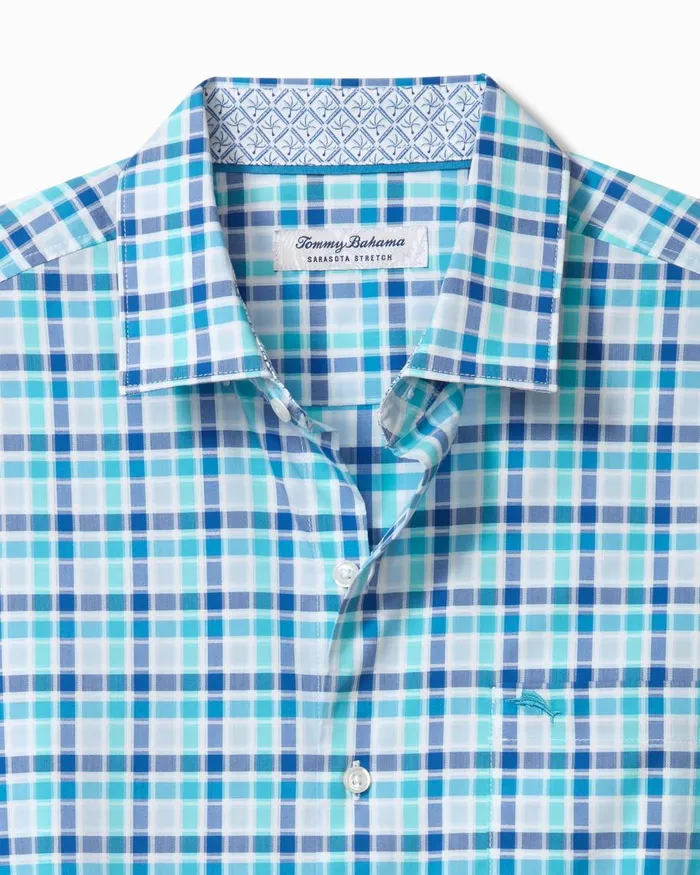 Tommy Bahama Sarasota Stretch St Kitts Check IslandZone Shirt Cobalt Craze Men Shirts Tommy Bahama Sarasota Stretch St Kitts Check IslandZone Shirt Cobalt Craze Men Shirts