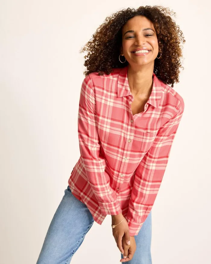 Tommy Bahama Seabed Sands Flannel Shirt Red Sunset Women Tops and Shirts Tommy Bahama Seabed Sands Flannel Shirt Red Sunset Women Tops and Shirts
