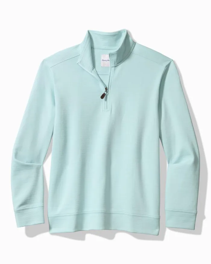 Tommy Bahama St Kitts HalfZip Sweatshirt Sterling Blue Men Sweatshirts