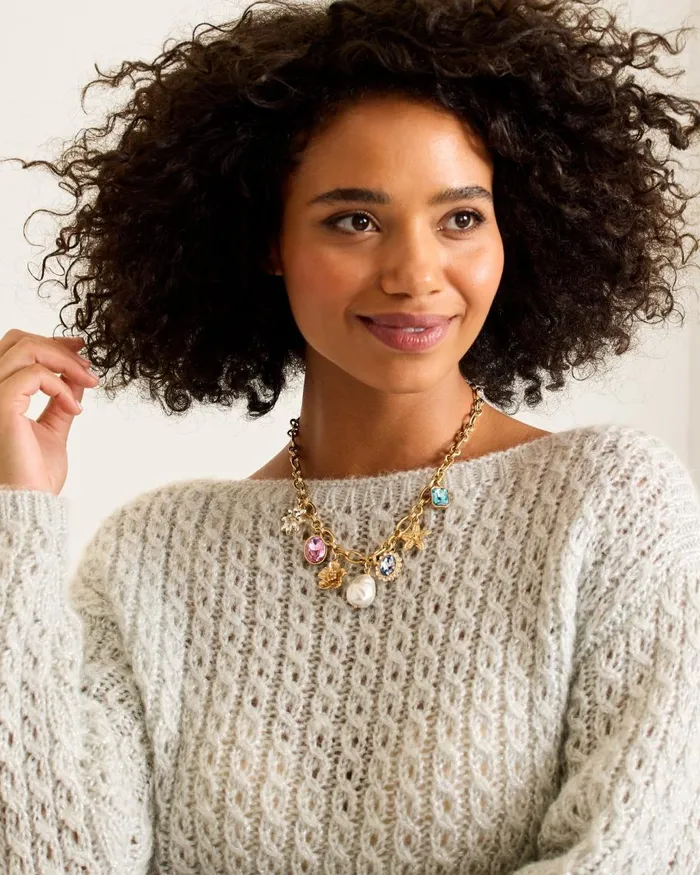 Tommy Bahama Tidal Treasure MultiCharm Statement Necklace Gold Women Jewelry Tommy Bahama Tidal Treasure MultiCharm Statement Necklace Gold Women Jewelry