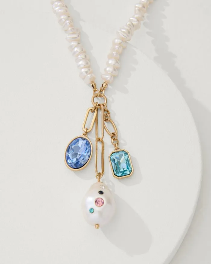 Tommy Bahama Tidal Treasure Pearl And Stone Charm Necklace Gold Women Jewelry Tommy Bahama Tidal Treasure Pearl And Stone Charm Necklace Gold Women Jewelry