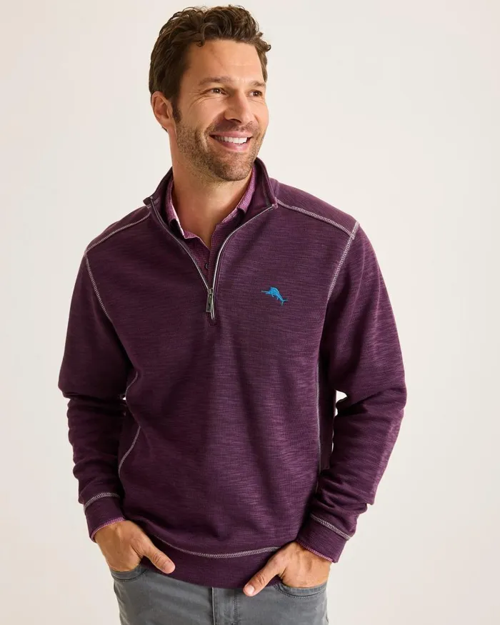 Tommy Bahama Tobago Bay HalfZip Sweatshirt Blackberry Fizz Men Sweatshirts Tommy Bahama Tobago Bay HalfZip Sweatshirt Blackberry Fizz Men Sweatshirts