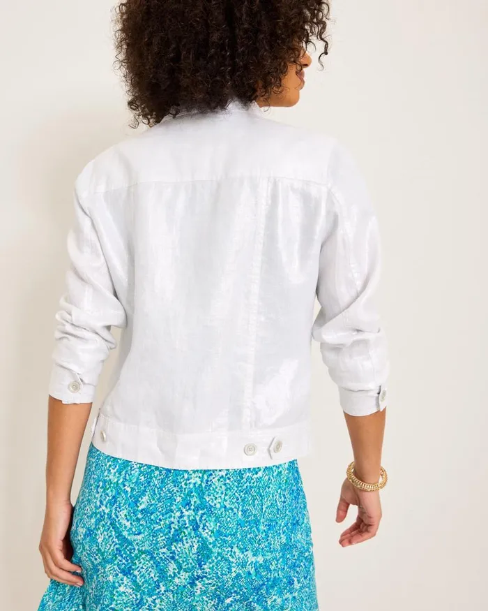 Tommy Bahama Two Palms Shimmer Linen Jacket White Women Jackets Tommy Bahama Two Palms Shimmer Linen Jacket White Women Jackets