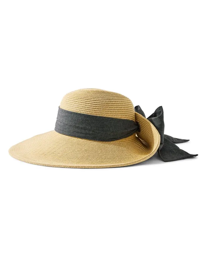 Tommy Bahama UltraBraid Bow Sun Hat Charcoal Women Hats and Caps Tommy Bahama UltraBraid Bow Sun Hat Charcoal Women Hats and Caps