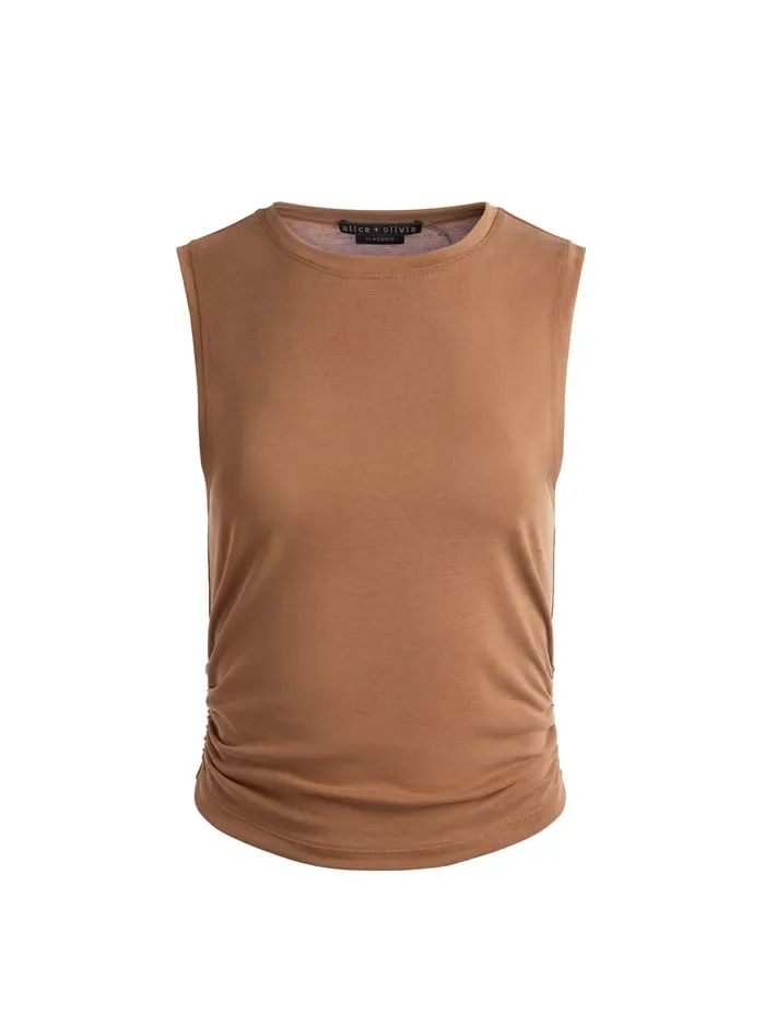 Tops Women Alice Olivia Kappa Cropped Tank Camel