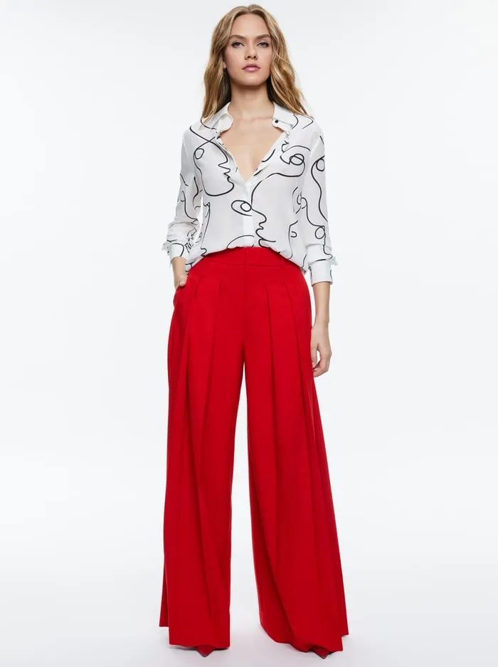 Tops Women Alice Olivia Koketit Brady Slim Button Down Eye Contact