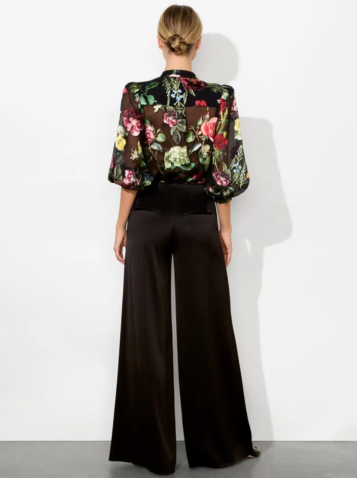 Tops Women Alice Olivia Sheila Blouse In The Wind Floral