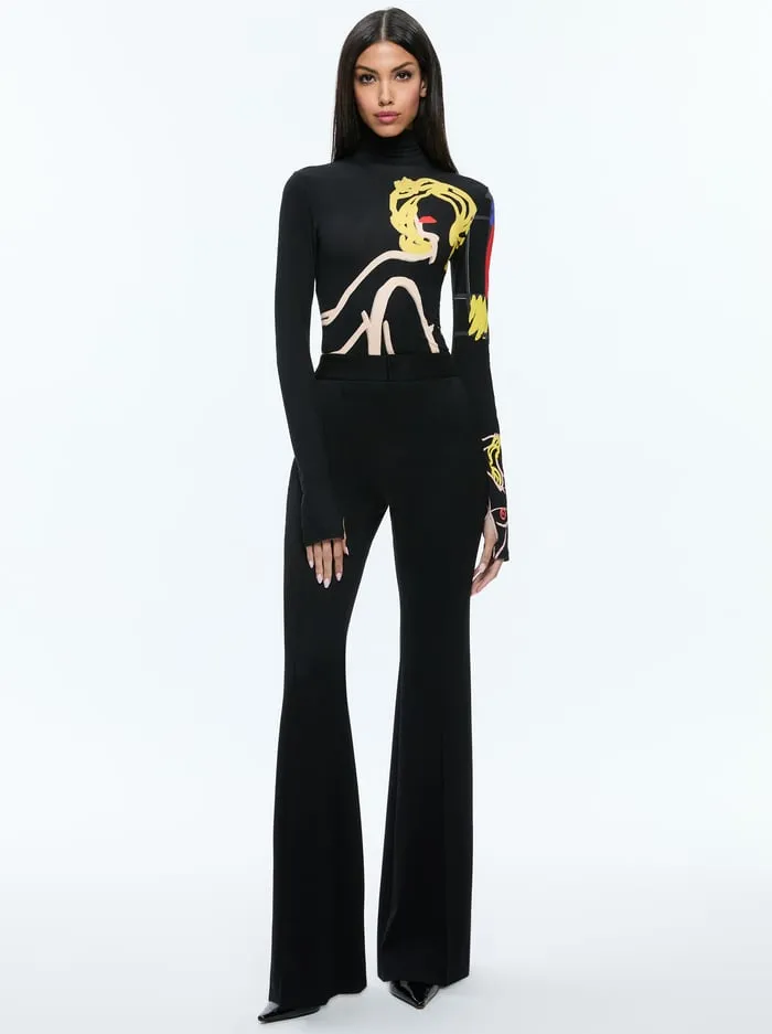 Tops Women Alice Olivia Tom Wesselmann Delaina Long Sleeve Turtleneck Top Natural Beauty