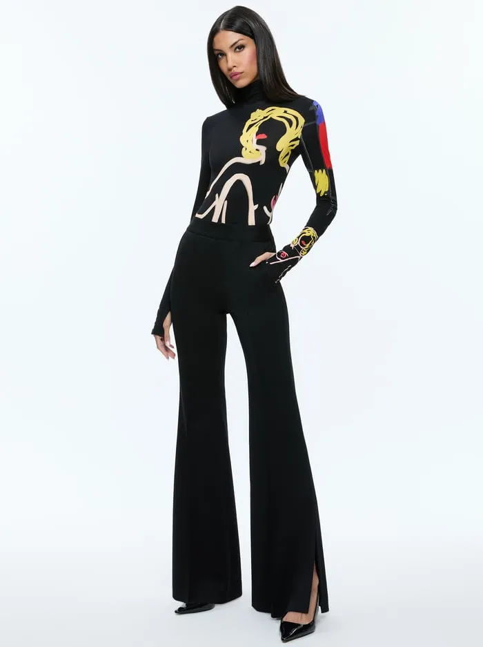Tops Women Alice Olivia Tom Wesselmann Delaina Long Sleeve Turtleneck Top Natural Beauty