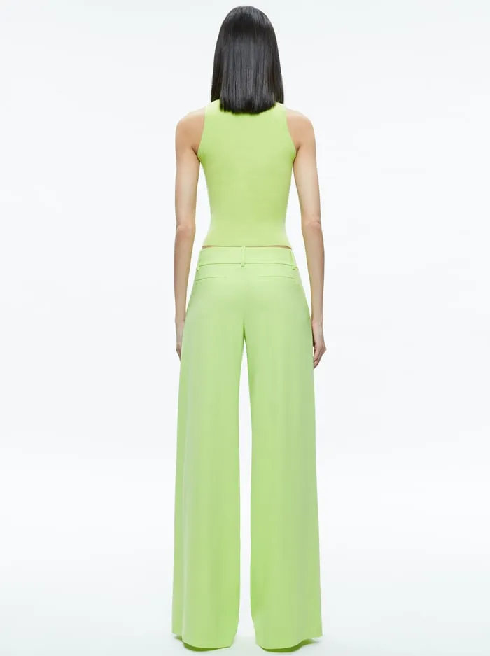 Tops Women Alice Olivia Tonita Ribbed Tank Sharp Green