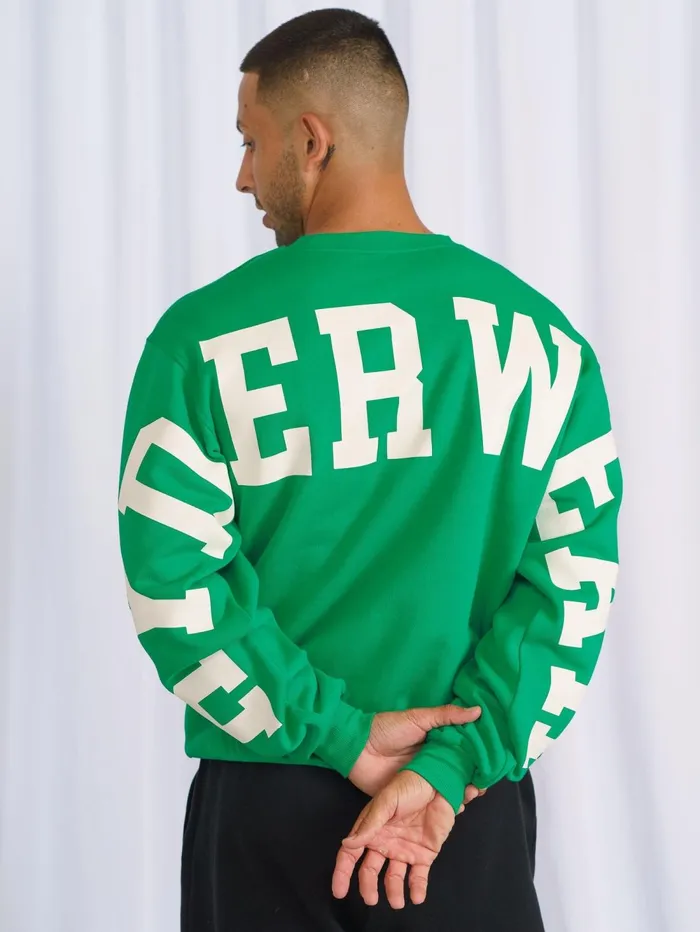 Unisex Collegiate Sweater 8211 Green Men Ryderwear Tops