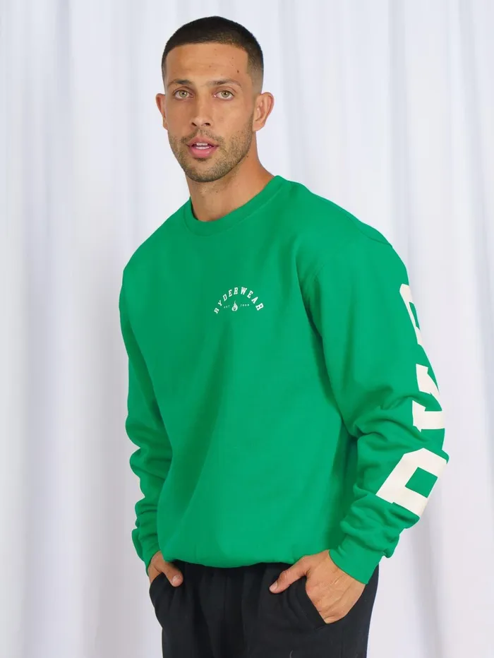 Unisex Collegiate Sweater 8211 Green Men Ryderwear Tops