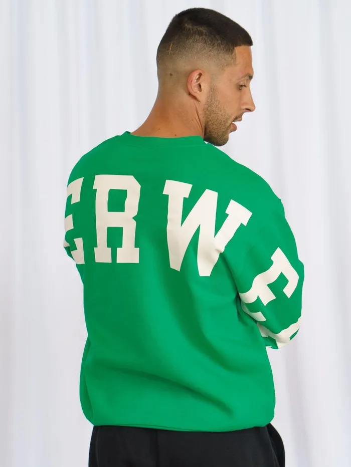 Unisex Collegiate Sweater 8211 Green Men Ryderwear Tops