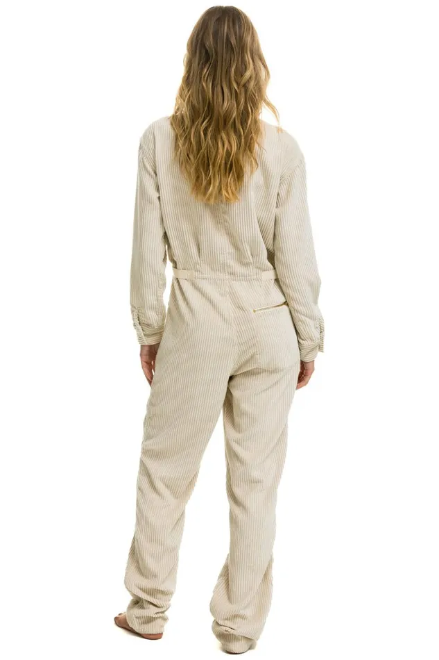 UNISEX CORDUROY FLIGHT SUIT 8211 VINTAGE WHITE Men Aviator Nation Flight Suits