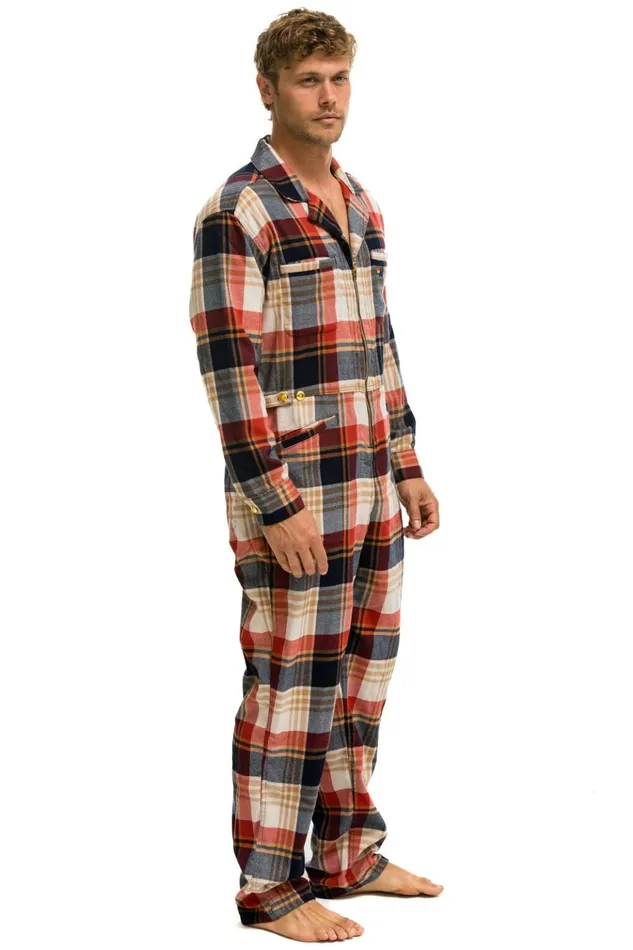 UNISEX PLAID FLIGHT SUIT 8211 COWBOY PLAID Men Aviator Nation Flight Suits
