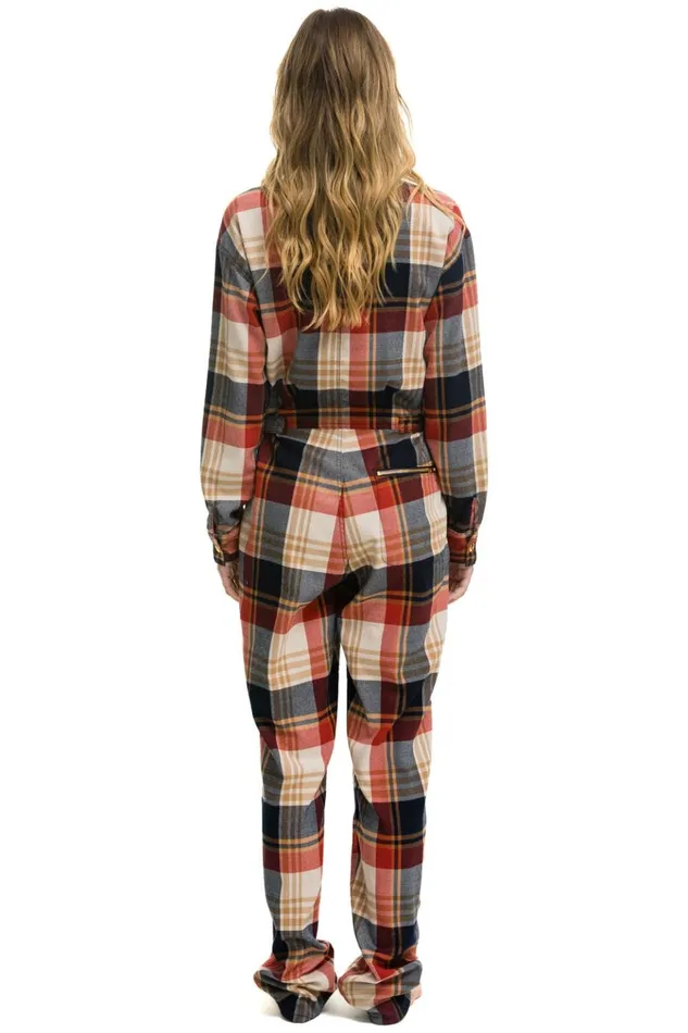UNISEX PLAID FLIGHT SUIT 8211 COWBOY PLAID Men Aviator Nation Flight Suits