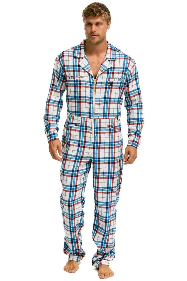 UNISEX PLAID FLIGHT SUIT 8211 MONTAUK PLAID Men Aviator Nation Flight Suits