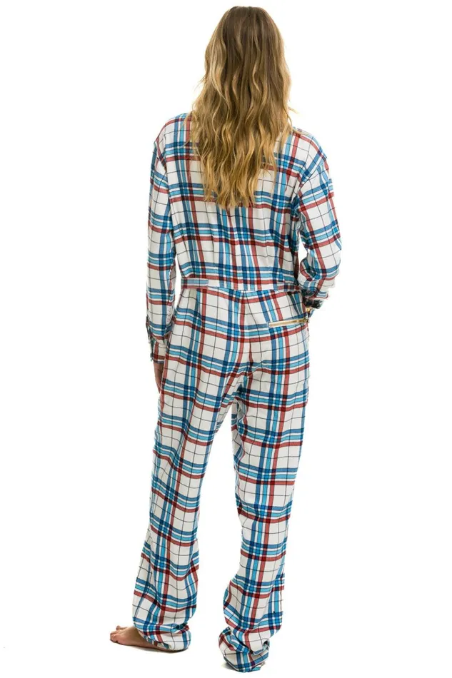 UNISEX PLAID FLIGHT SUIT 8211 MONTAUK PLAID Men Aviator Nation Flight Suits