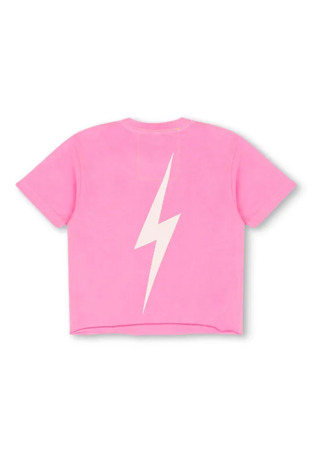 UNIVERSITY OF TEXAS BOLT HOOKEM BOYFRIEND TEE 8211 NEON PINK WomenMen Aviator Nation Collab Merchandise