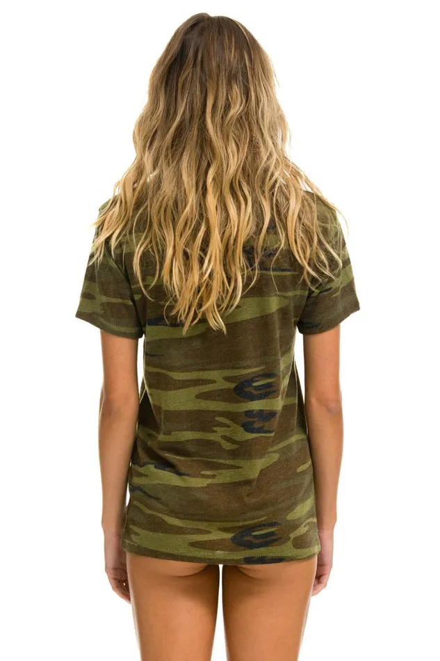 UNIVERSITY OF TEXAS CREW TEE SHIRT 8211 CAMO Men Aviator Nation Tees
