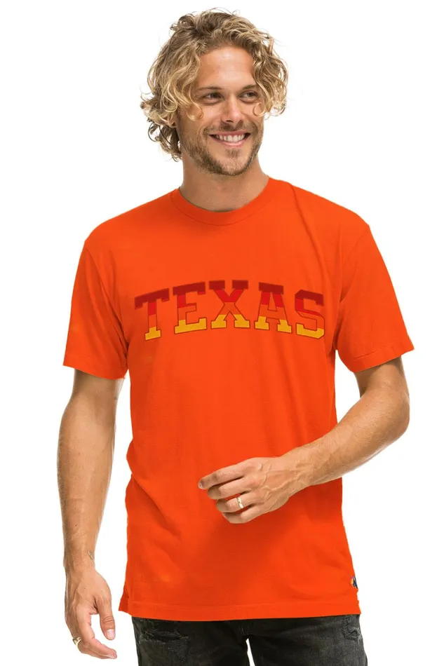UNIVERSITY OF TEXAS CREW TEE SHIRT 8211 ORANGE Women Aviator Nation Tees