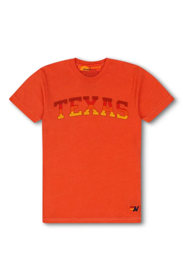 UNIVERSITY OF TEXAS CREW TEE SHIRT 8211 ORANGE Women Aviator Nation Tees