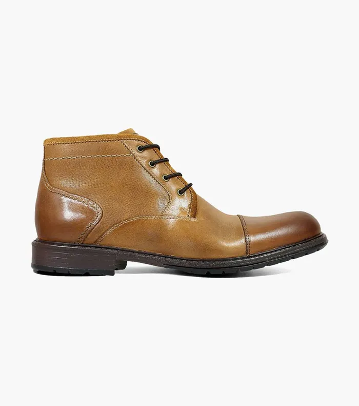 Vandall Cap Toe Lace Up Boot Tan Men Florsheim Casual Shoes