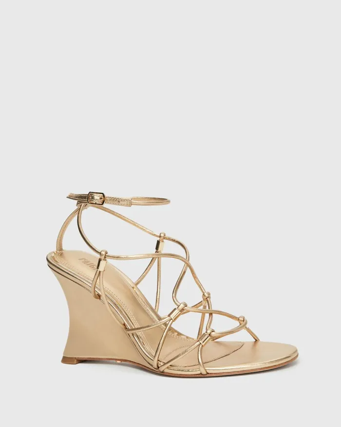 Varya Wedge 8211 Dark Gold Leather Women PAIGE Heels and Wedges