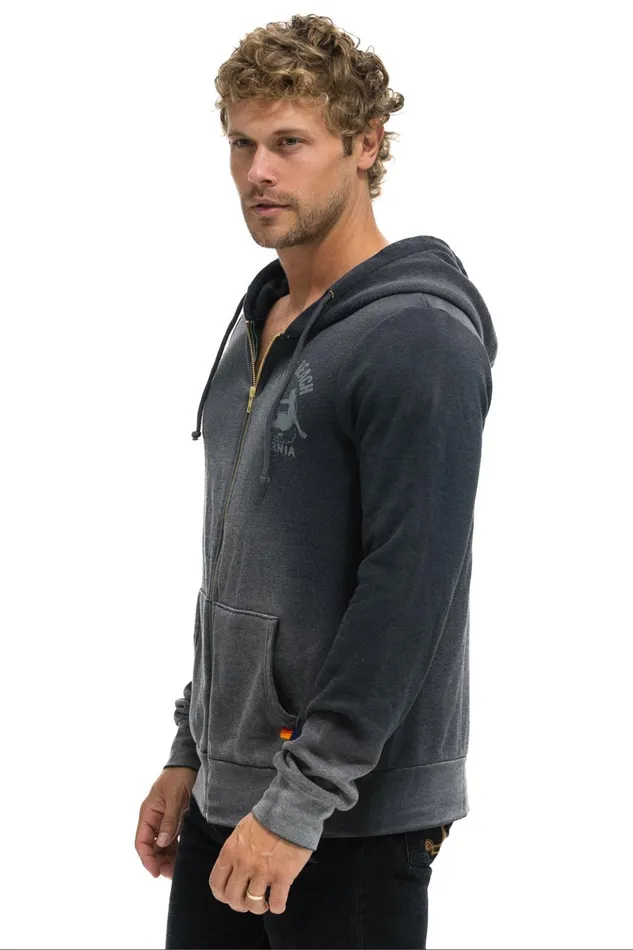 VENICE SURFER ZIP HOODIE 8211 FADED SMOKE Women Aviator Nation Hoodies