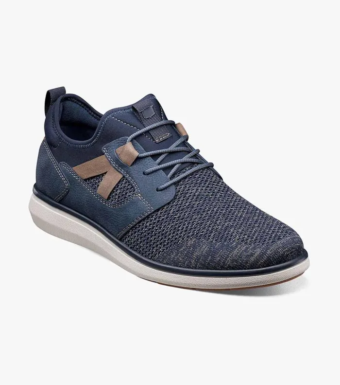 Venture Knit Plain Toe Lace Up Sneaker Navy Men Florsheim Casual Shoes
