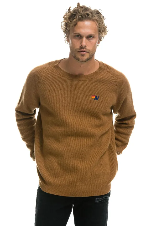 VINTAGE CABIN 2 UNISEX CASHMERE SWEATER 8211 BUTTERSCOTCH Men Aviator Nation Sweatshirts