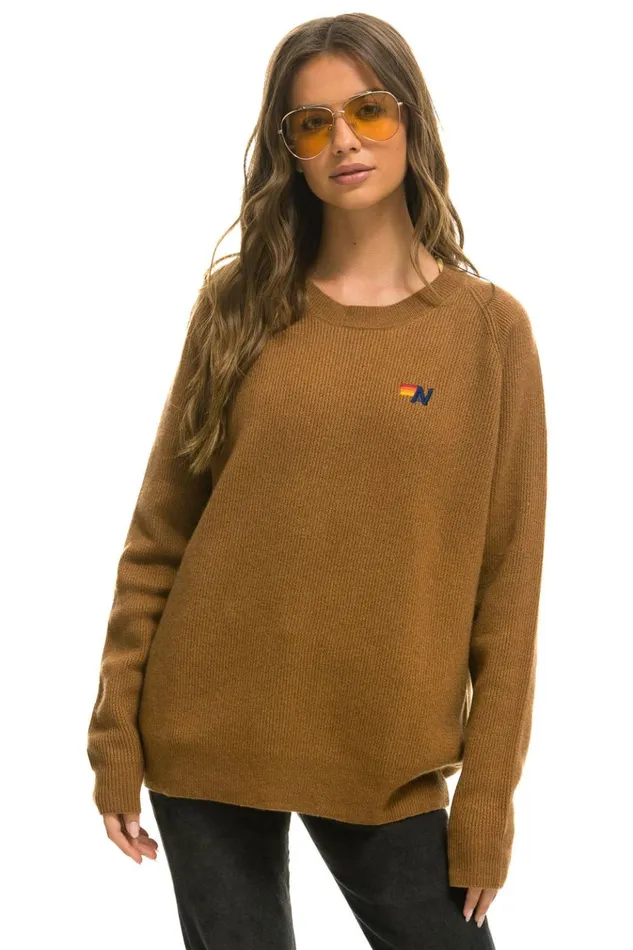 VINTAGE CABIN 2 UNISEX CASHMERE SWEATER 8211 BUTTERSCOTCH Men Aviator Nation Sweatshirts