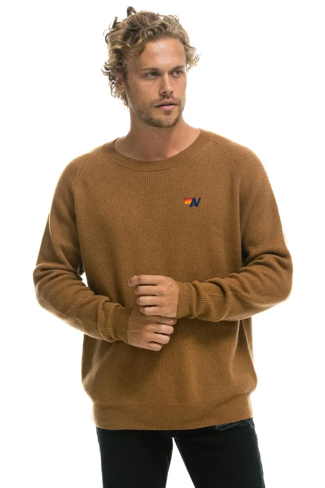 VINTAGE CABIN 2 UNISEX CASHMERE SWEATER 8211 BUTTERSCOTCH Men Aviator Nation Sweatshirts