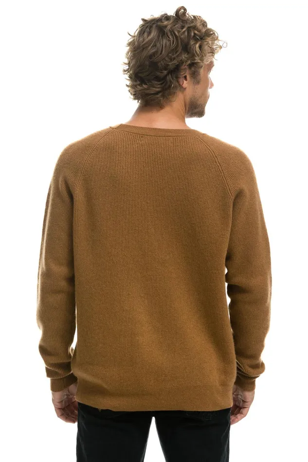 VINTAGE CABIN 2 UNISEX CASHMERE SWEATER 8211 BUTTERSCOTCH Men Aviator Nation Sweatshirts