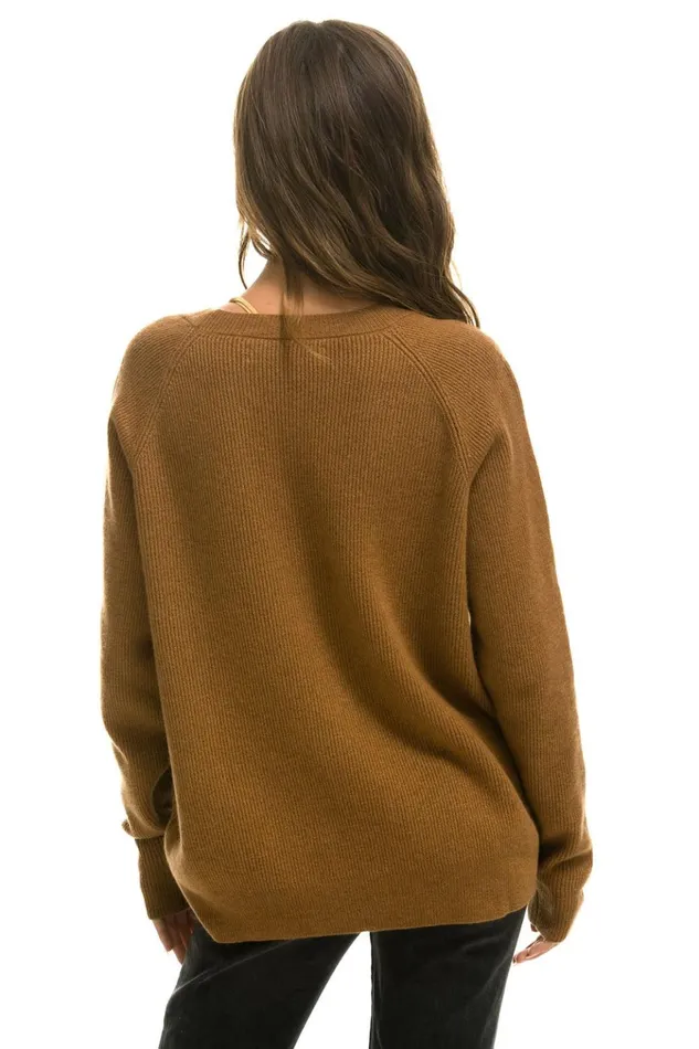 VINTAGE CABIN 2 UNISEX CASHMERE SWEATER 8211 BUTTERSCOTCH Men Aviator Nation Sweatshirts