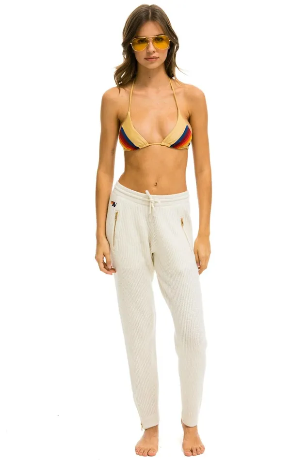 VINTAGE CABIN CASHMERE SWEATER PANT VINTAGE WHITE Women Aviator Nation Sweatpants