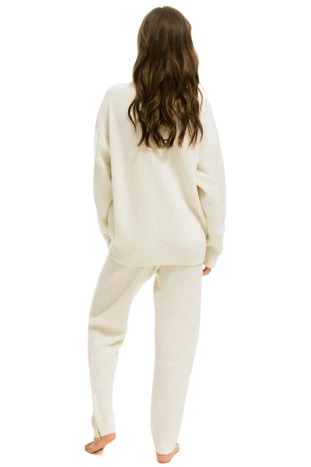 VINTAGE CABIN CASHMERE SWEATER PANT VINTAGE WHITE Women Aviator Nation Sweatpants