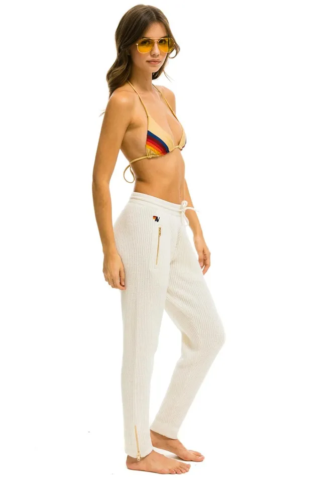 VINTAGE CABIN CASHMERE SWEATER PANT VINTAGE WHITE Women Aviator Nation Sweatpants