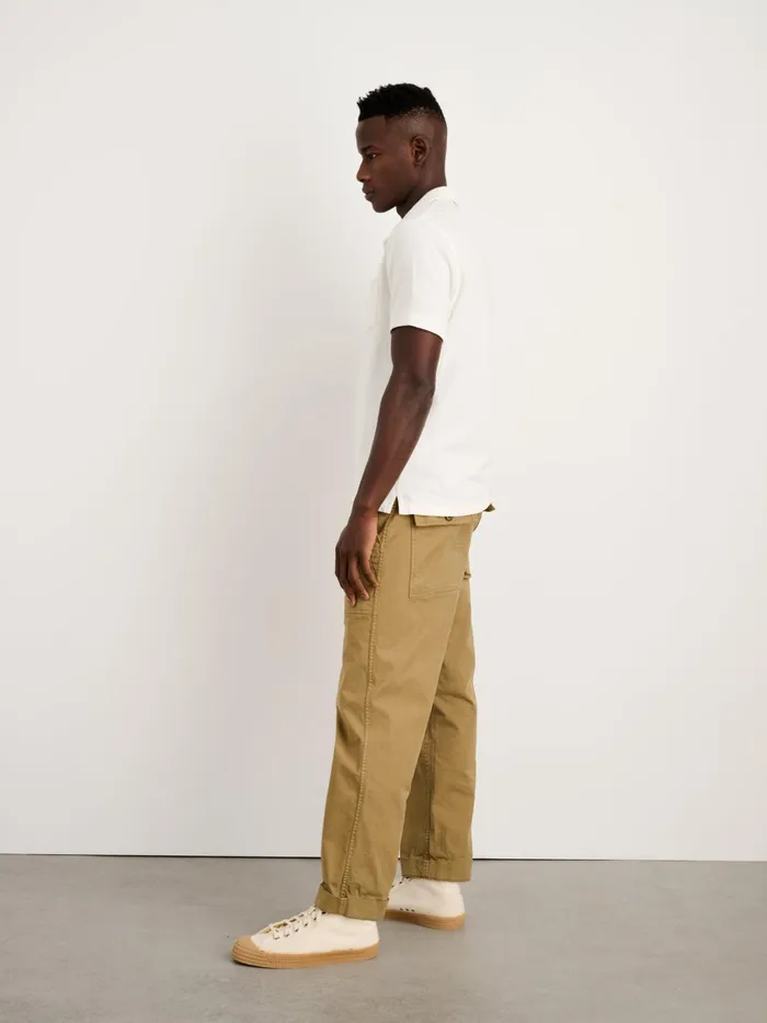 Vintage Wash Polo Off White Men Alex Mill Tees Polos