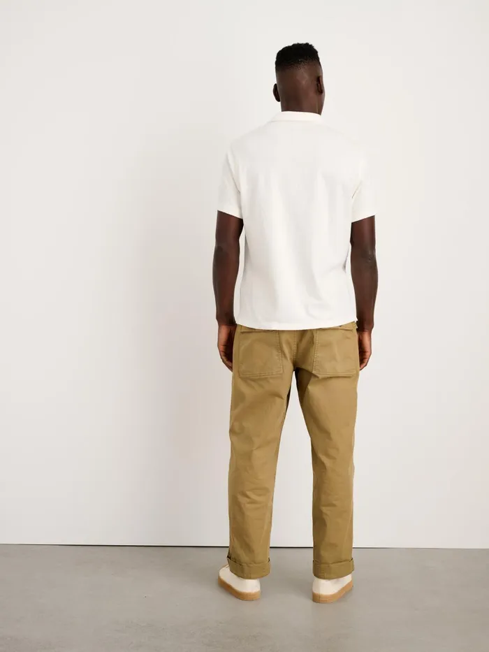 Vintage Wash Polo Off White Men Alex Mill Tees Polos