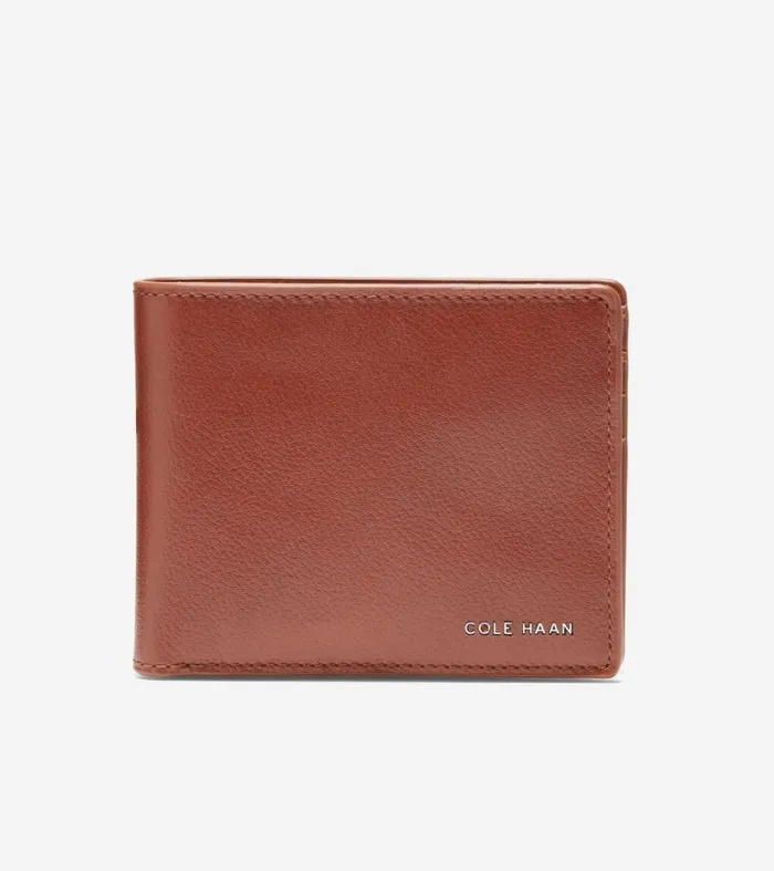 Wallets Men Cole Haan Boxshine Extra Capacity Wallet Cognac