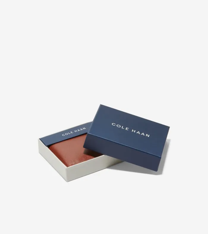 Wallets Men Cole Haan Boxshine Extra Capacity Wallet Cognac