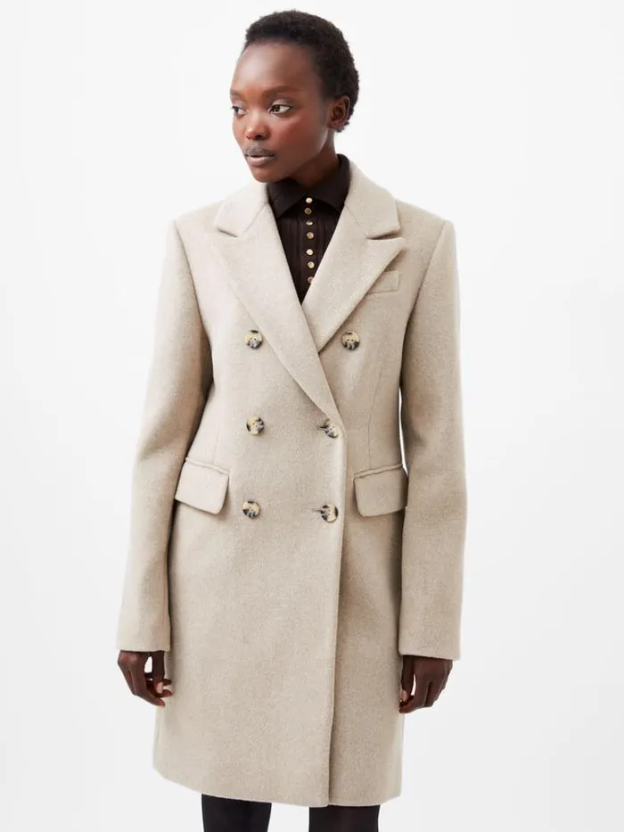 Woman French Connection Coats and Jackets Adele Felt Coat Beige
