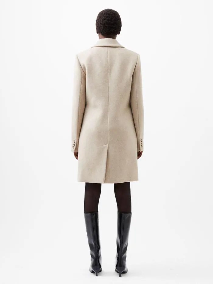 Woman French Connection Coats and Jackets Adele Felt Coat Beige