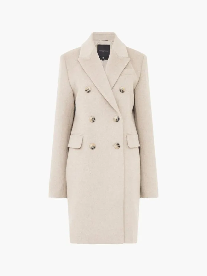 Woman French Connection Coats and Jackets Adele Felt Coat Beige