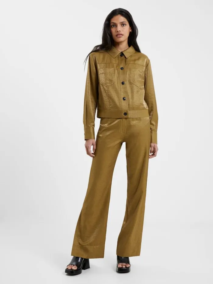 Woman French Connection Coats and Jackets Cammie Shimmer Jacket Nutria