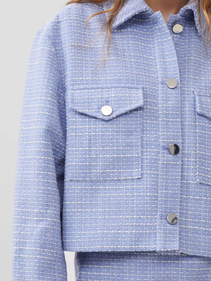 Woman French Connection Coats and Jackets Effie Boucle Jacket Bluebellclassic Cre